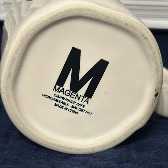 Rare 1st Edition EARLY Rae Dunn Magenta White Ceramic Tea/Coffee Mug/Cup CREATE - Picture 2 of 9